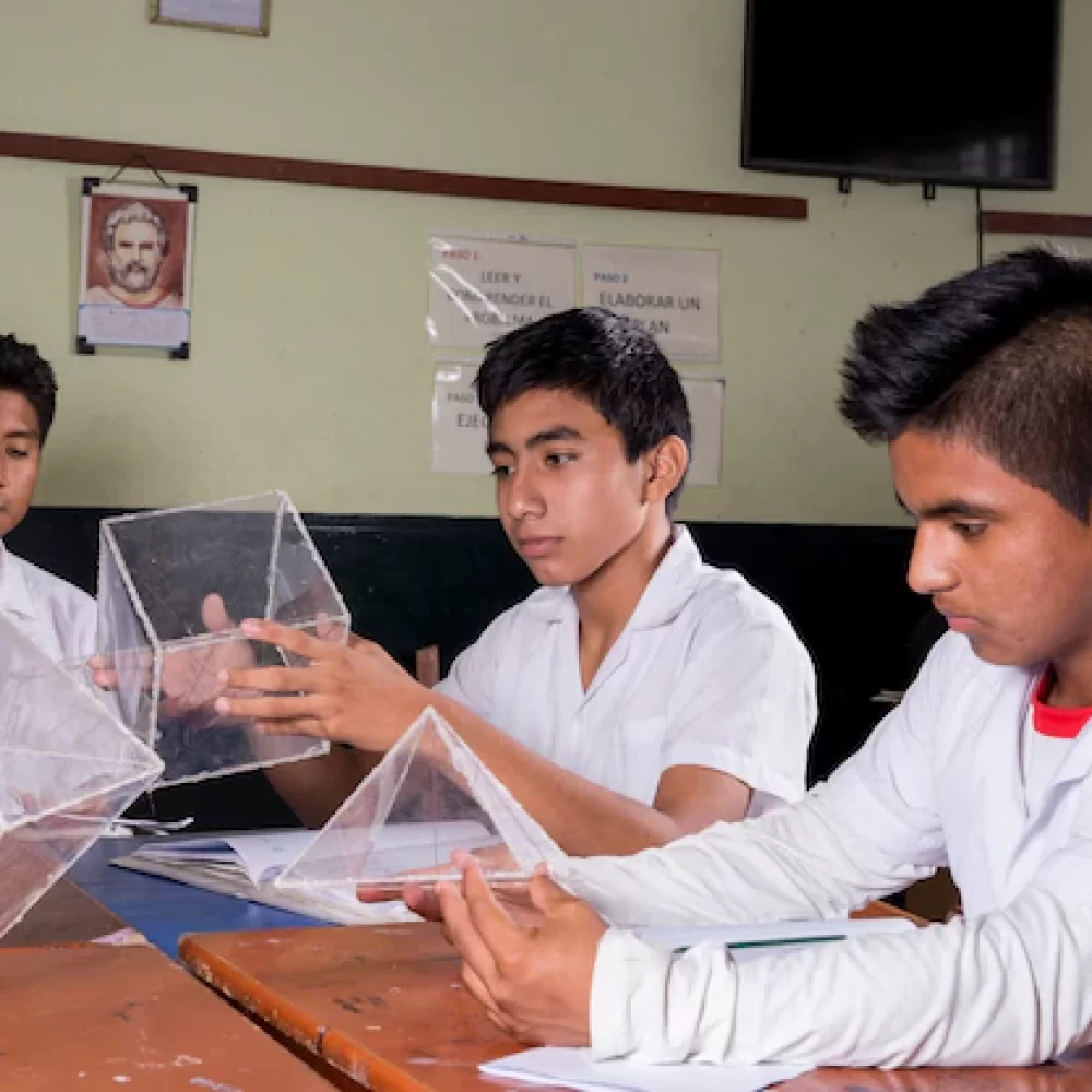 peruvian-south-american-schoolchildren-posing-alone-with-their-teachers-performing-tasks_68399-674